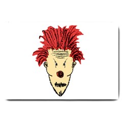 Evil Clown Hand Draw Illustration Large Door Mat