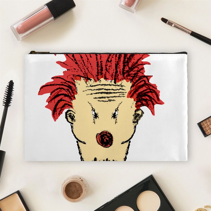 Evil Clown Hand Draw Illustration Cosmetic Bag (Large)