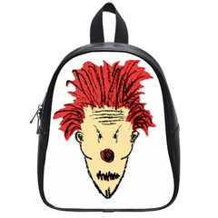 Evil Clown Hand Draw Illustration School Bag (small) by dflcprints