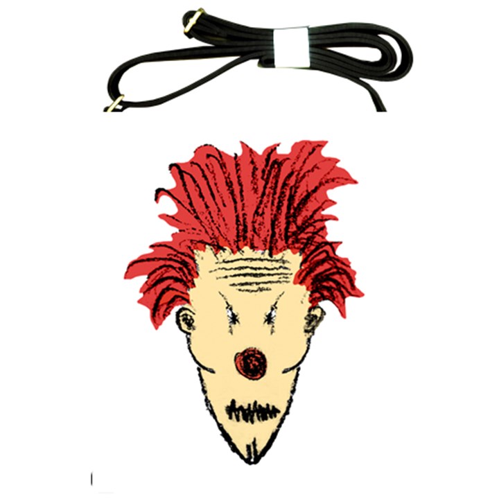 Evil Clown Hand Draw Illustration Shoulder Sling Bag