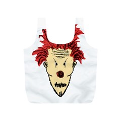 Evil Clown Hand Draw Illustration Reusable Bag (s) by dflcprints