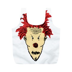 Evil Clown Hand Draw Illustration Reusable Bag (m)