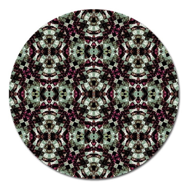 Geometric Grunge Magnet 5  (Round)