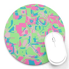 Pastel Chaos Round Mousepad