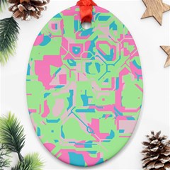 Pastel Chaos Ornament (oval) by LalyLauraFLM