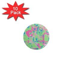 Pastel Chaos 1  Mini Magnet (10 Pack) 