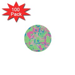 Pastel Chaos 1  Mini Button (100 Pack) 