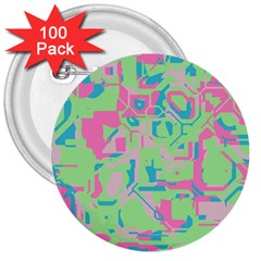 Pastel Chaos 3  Button (100 Pack)