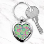 Pastel chaos Key Chain (Heart) Front