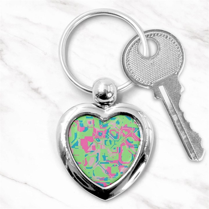 Pastel chaos Key Chain (Heart)