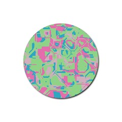 Pastel Chaos Rubber Round Coaster (4 Pack)