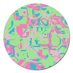 Pastel Chaos Magnet 5  (round) by LalyLauraFLM