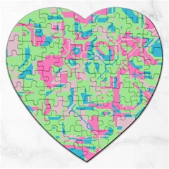 Pastel Chaos Jigsaw Puzzle (heart) by LalyLauraFLM