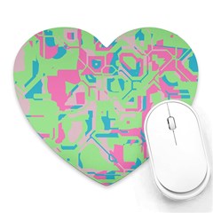 Pastel Chaos Heart Mousepad