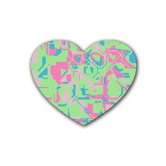 Pastel Chaos Rubber Coaster (heart)