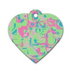 Pastel chaos Dog Tag Heart (One Side) Front