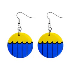 Colorful Curtain 1  Button Earrings