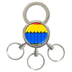 Colorful Curtain 3-ring Key Chain