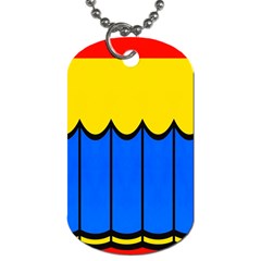 Colorful Curtain Dog Tag (two Sides)