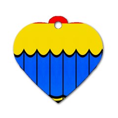 Colorful Curtain Dog Tag Heart (two Sides)