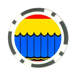 Colorful Curtain Poker Chip Card Guard by LalyLauraFLM