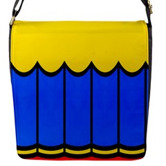 Colorful Curtain Flap Closure Messenger Bag (small) by LalyLauraFLM