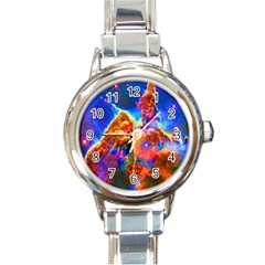 Cosmic Mind Round Italian Charm Watch by icarusismartdesigns