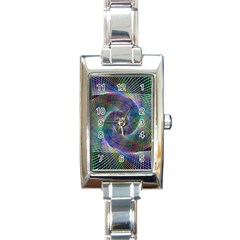 Psychedelic Spiral Rectangular Italian Charm Watch by StuffOrSomething