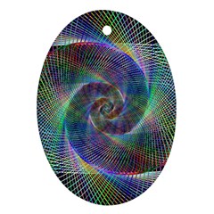 Psychedelic Spiral Oval Ornament by StuffOrSomething