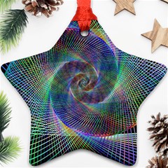 Psychedelic Spiral Star Ornament