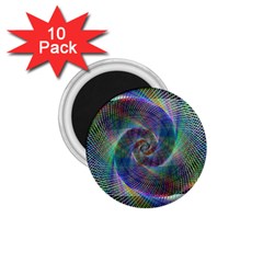 Psychedelic Spiral 1 75  Button Magnet (10 Pack) by StuffOrSomething