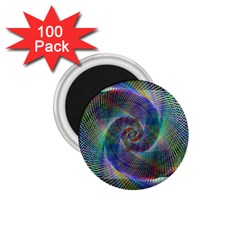 Psychedelic Spiral 1 75  Button Magnet (100 Pack) by StuffOrSomething