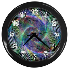 Psychedelic Spiral Wall Clock (black) by StuffOrSomething