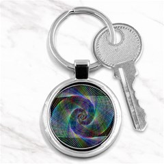 Psychedelic Spiral Key Chain (round) by StuffOrSomething