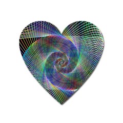 Psychedelic Spiral Magnet (heart)