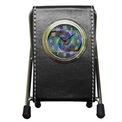 Psychedelic Spiral Stationery Holder Clock