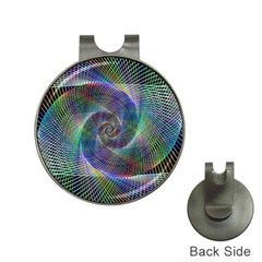 Psychedelic Spiral Hat Clip With Golf Ball Marker by StuffOrSomething