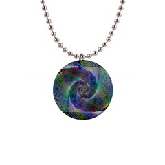 Psychedelic Spiral Button Necklace