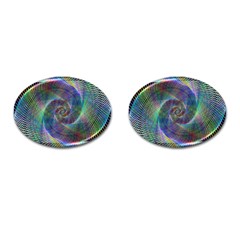 Psychedelic Spiral Cufflinks (oval)