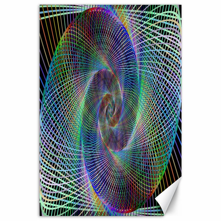 Psychedelic Spiral Canvas 24  x 36  (Unframed)