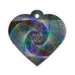 Psychedelic Spiral Dog Tag Heart (One Sided)  Front