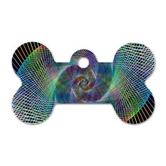 Psychedelic Spiral Dog Tag Bone (one Sided)