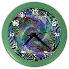 Psychedelic Spiral Wall Clock (color)