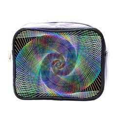 Psychedelic Spiral Mini Travel Toiletry Bag (one Side)