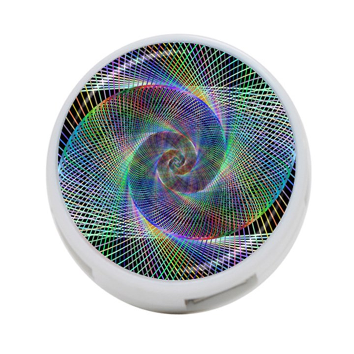 Psychedelic Spiral 4-Port USB Hub (Two Sides)