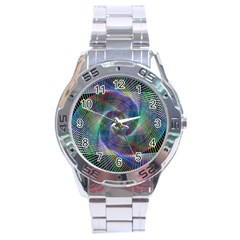 Psychedelic Spiral Stainless Steel Watch