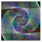 Psychedelic Spiral Satin Scarf (Square) Front