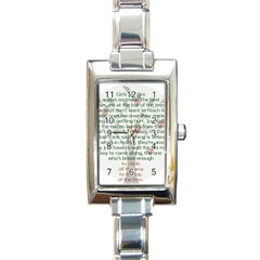 Girls Are Like Apples Rectangular Italian Charm Watch by TheWowFactor