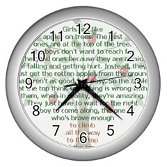 Girls Are Like Apples Wall Clock (silver) by TheWowFactor