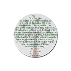 Girls Are Like Apples Drink Coasters 4 Pack (round)